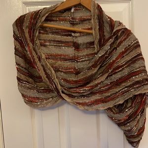 Infinity scarf. Earth tones with hint of shimmer.